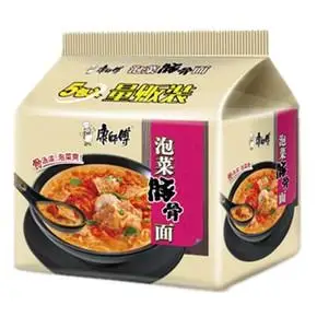 【天猫超市】康师傅老坛酸菜排骨面114g*5包五连包 华中专供