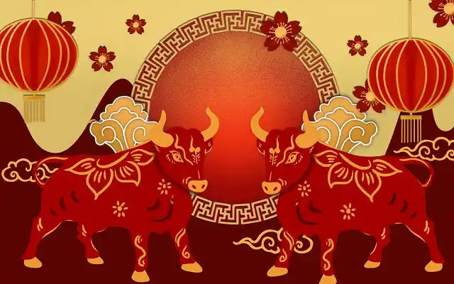 背景红色喜庆2021年牛年新年小年背景红色喜庆2021年牛年新年小年背景