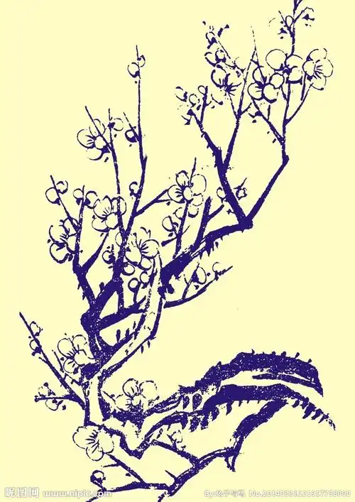 国画梅花矢量图__绘画书法_文化艺术_矢量图库_昵图网nipic.com