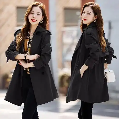天猫质量(有内里)中长款风衣新款休闲显瘦洋气外套
