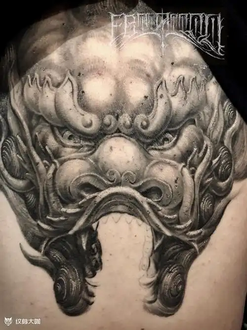 龙背部纹身图案大全 - 纹身大咖