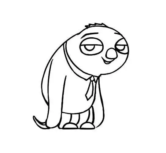 树懒简笔画疯狂动物城树懒简笔画