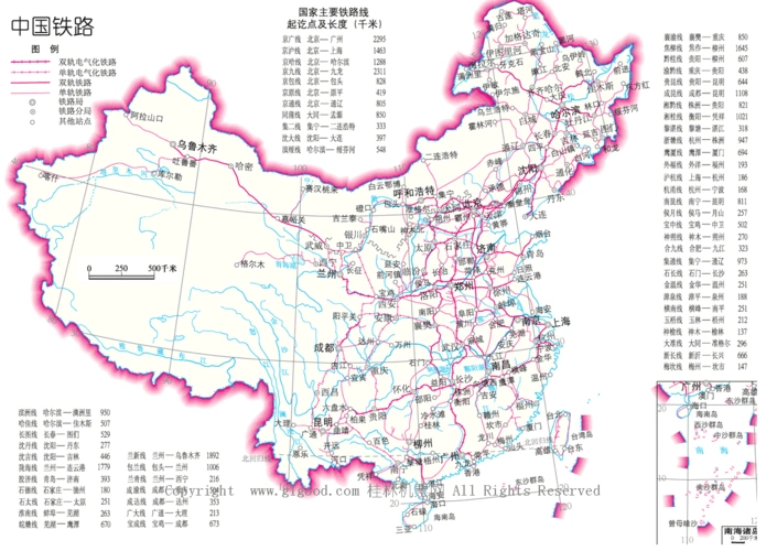 中国铁路线路图及动车车展