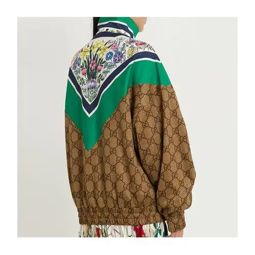 gucci/古驰 19年春夏 棒球服 女性 花朵 拼色 混色 女士夹克 546424x