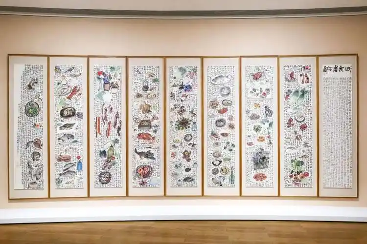 李津新展广东开幕:画美食30年,烟火气十足