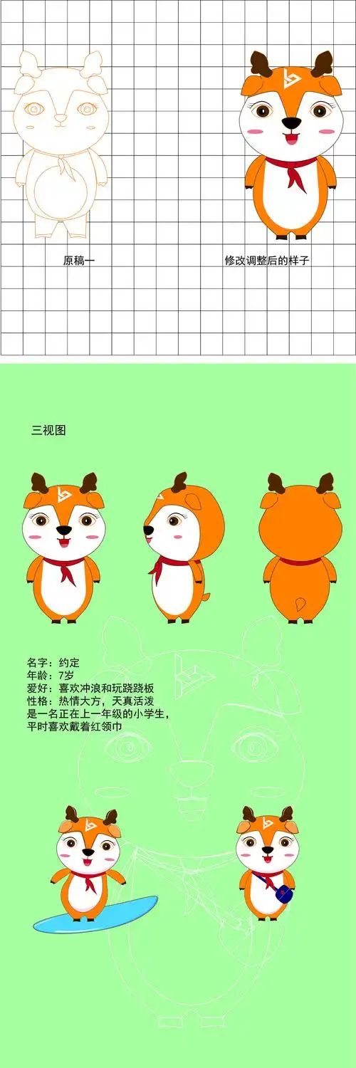 卡通小鹿|平面|ip形象|d阿古朵 - 原创作品 - 站酷 (zcool)