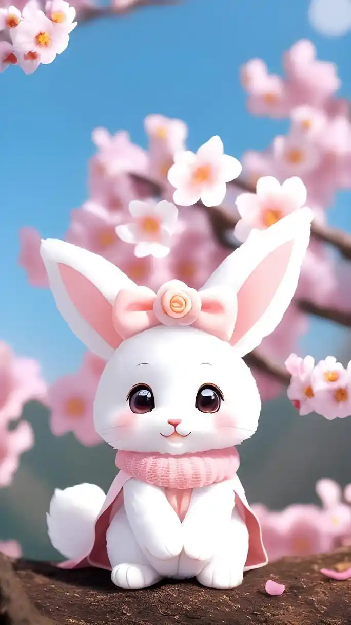兔兔手机壁纸 #可爱呆萌的小兔子#  #送你好看的手机壁纸#  #ai算法