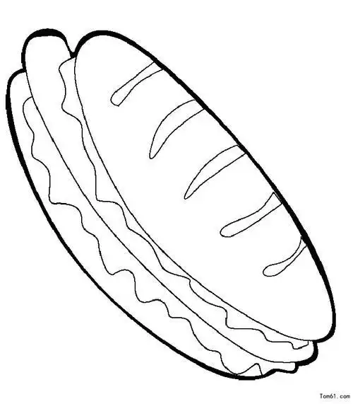 各种面点点心简笔画