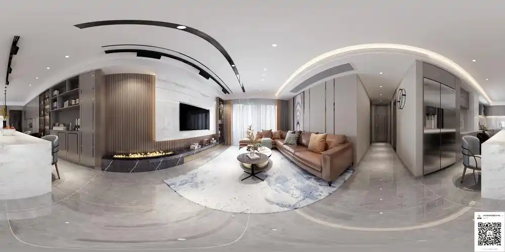 致诚效果图--请您鉴赏:现代客餐厅 全景(2017版本)