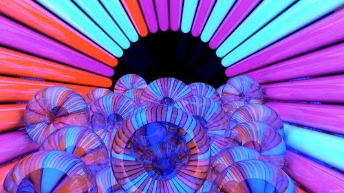 孔,球,彩色线条,3d图片 壁纸 - 2560x1440 qhd高清