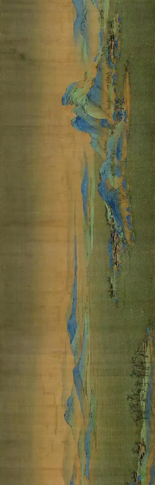 故宫千里江山图155米长卷钞劵版全图高清图鉴赏