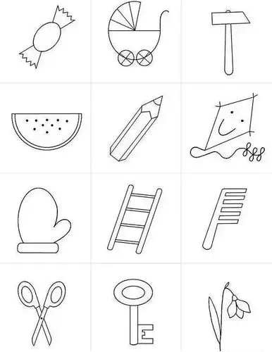 分享一组生活中小物件的简笔画