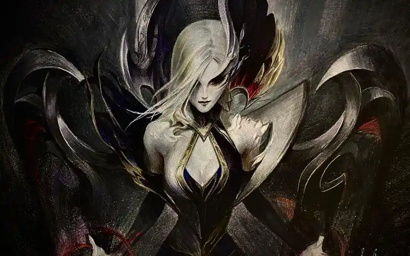 有芽酱英雄联盟魔女莫甘娜彩铅手绘