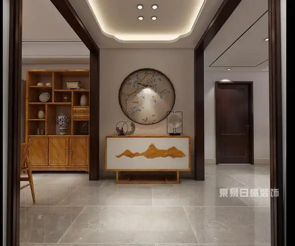 现代新中式风格-玄关-装修效果图