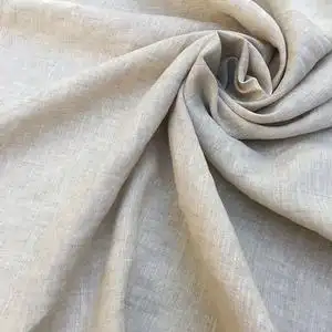 夏季薄高端垂感纯苎麻亚麻棉麻布料面料男女服装袍子连衣裙砂洗