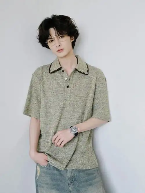 朱正廷签售会造型#朱正廷专辑签售会造型96日系卷毛发型77金丝