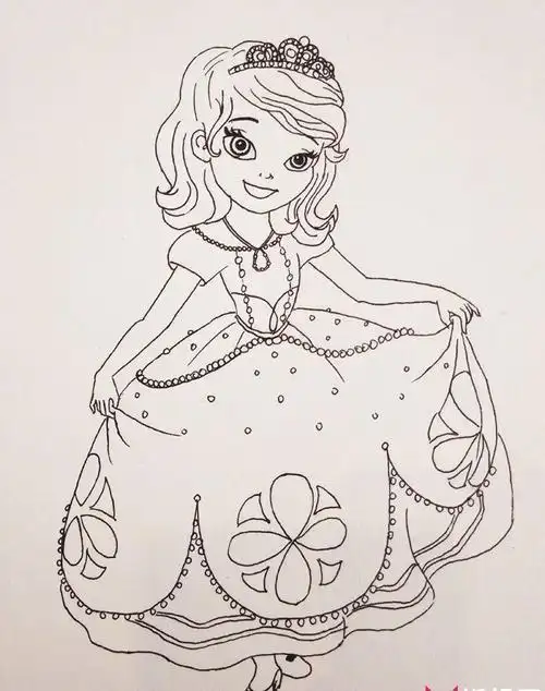 苏菲亚小公主怎么画苏菲亚公主简笔画步骤