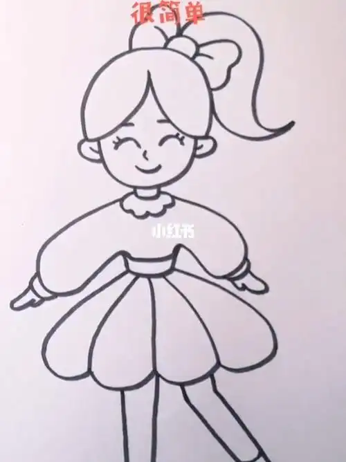 画可爱小女孩简笔画集