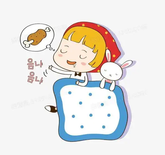 卡通创意的成套扑克牌睡觉的小女孩睡觉的宝宝睡觉的人物睡觉的兔子