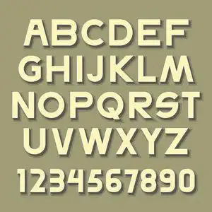 粗体字体和字母表的向量照片