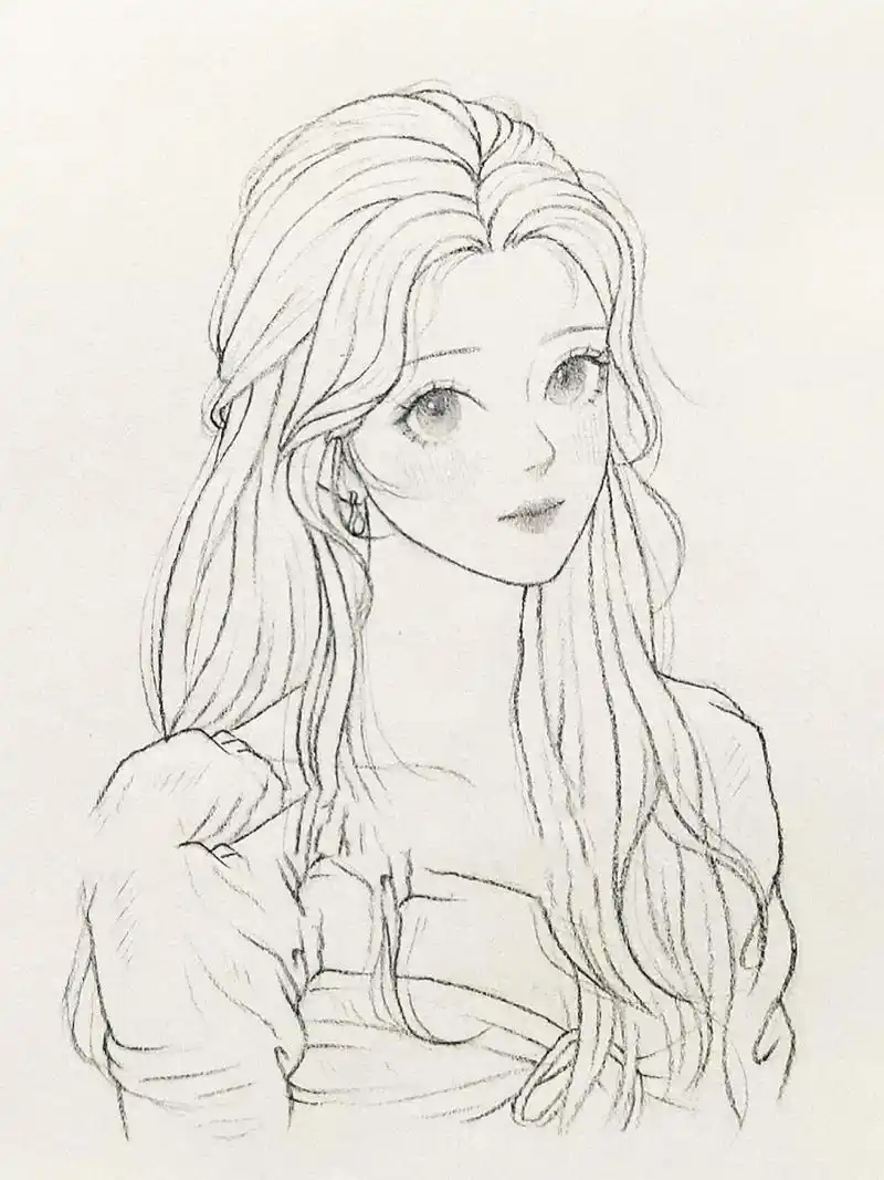 好喜欢虞书欣啊啊啊 今天画了一张,图源来自小 	 96手绘工具:0