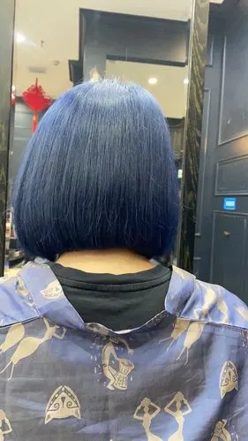 记录蓝黑色掉色过程