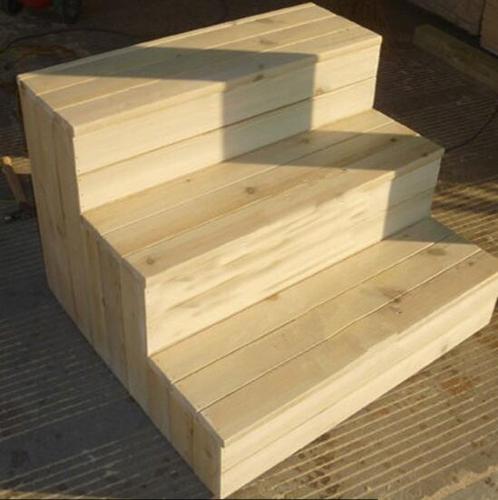 户外防腐木楼梯定做防腐木实木楼梯室外台阶防腐木楼梯踏步板