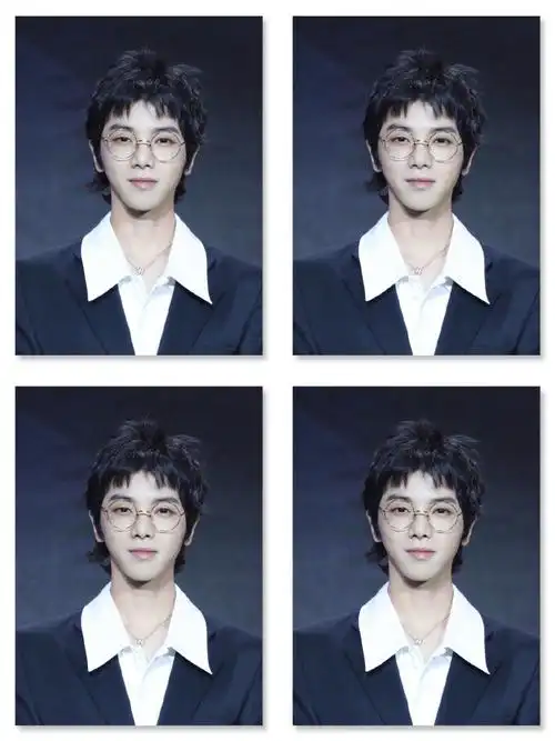 华晨宇年度男歌手#今日晚安博,是一组 证件照.