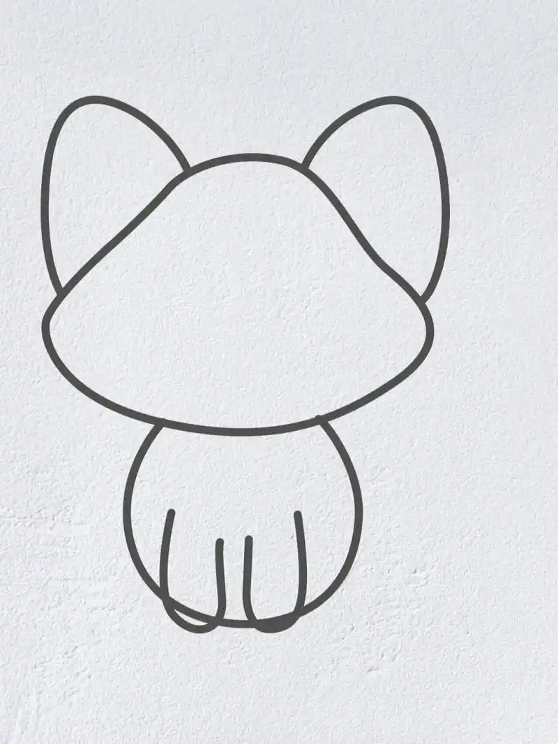 动物简笔画之可爱的小狐狸(内附过程图)