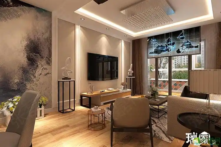 【泰和龙庭】124㎡三室二厅二卫 港式_效果图三室两厅两卫_装酷网装修