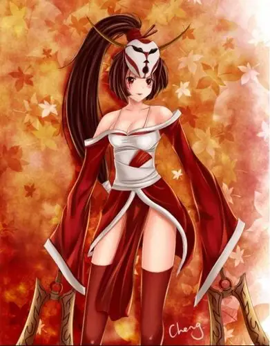 橙mm英雄性感原画 鬼舞姬阿卡丽