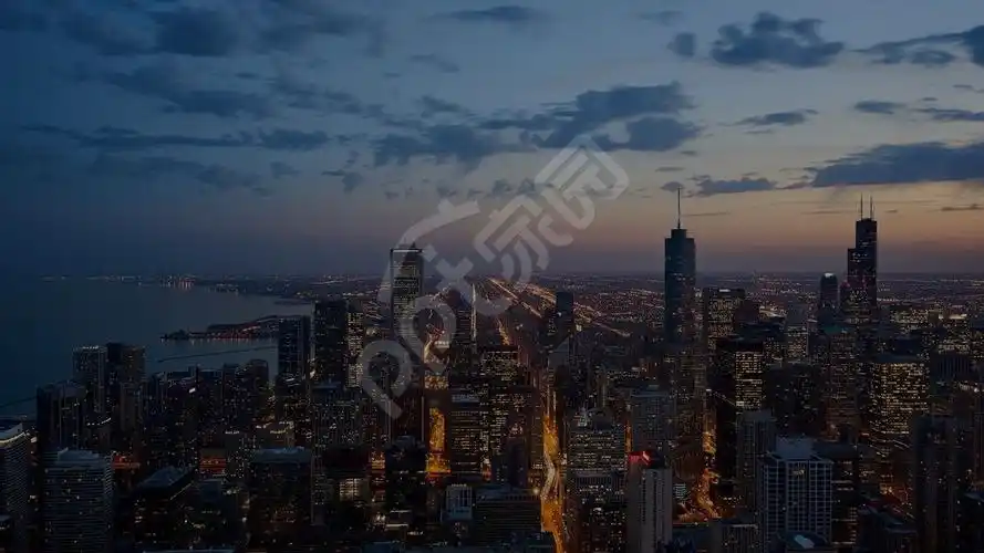 蓝灰稳重大气城市建设ppt图片背景