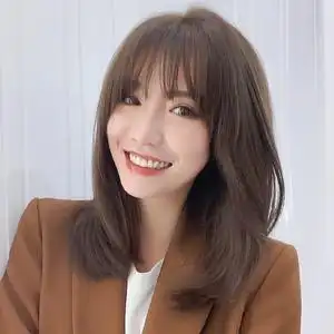 假发女长发自然全头套式真发全真人发减龄短发假发套中长锁骨发型