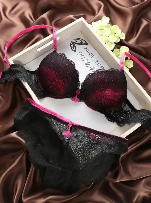 维秘vs女士双排扣文胸上托定型舒适胸罩透气少女高档刺绣内衣套装