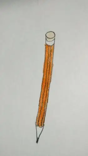 爸爸做了最简单的示范――"1像铅笔".