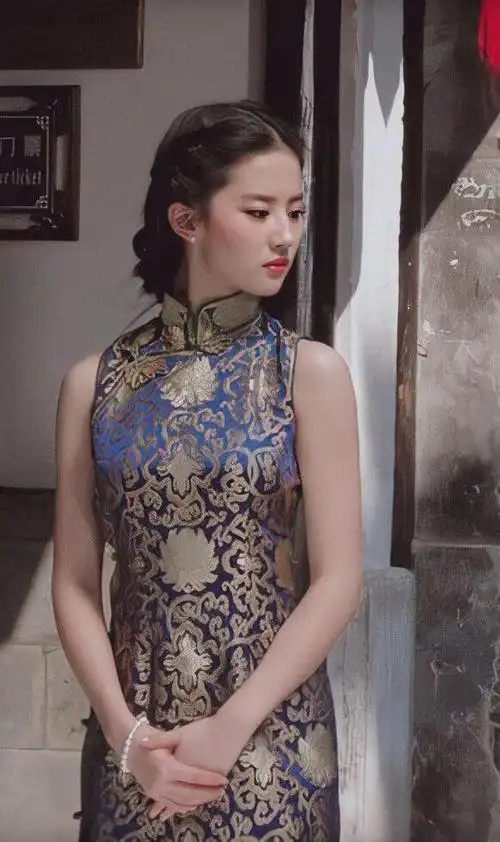 穿改良旗袍的宋茜,这是照着民国ip大剧的女主造型在走红毯啊