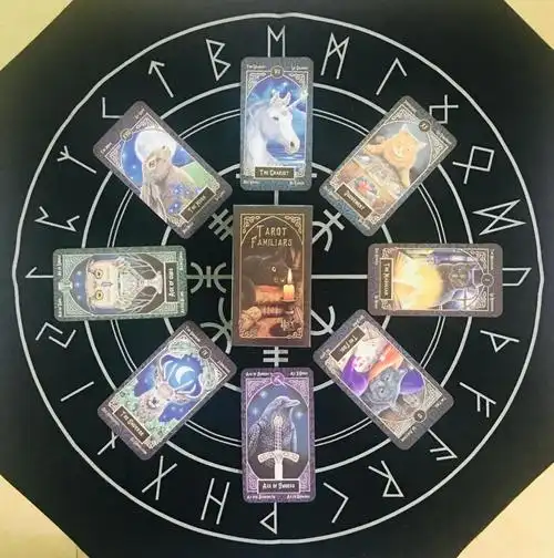 familiarstarot隐秘之众灵兽塔罗牌英文定制卡牌灵兽塔罗牌无纺布牌袋