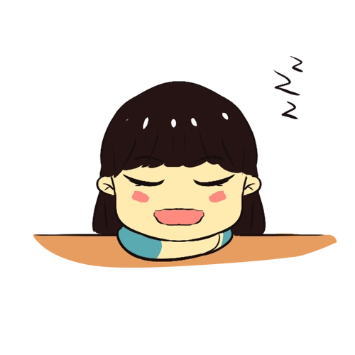 包图网_19581067卡通女孩瞌睡睡觉.png