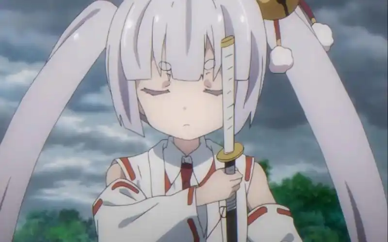 奶凶奶凶的白毛双马尾萝莉