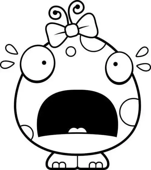 惊恐害怕的简笔画