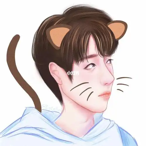 很久没画画 浅画一张小狮子97#王一博  #肖战王一博  #头像  #博君