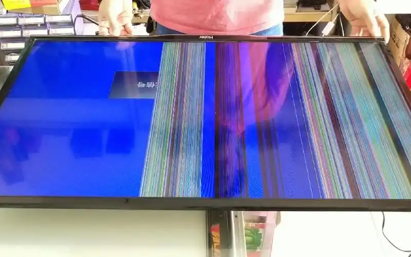 液晶电视竖线花屏,故障维修视频