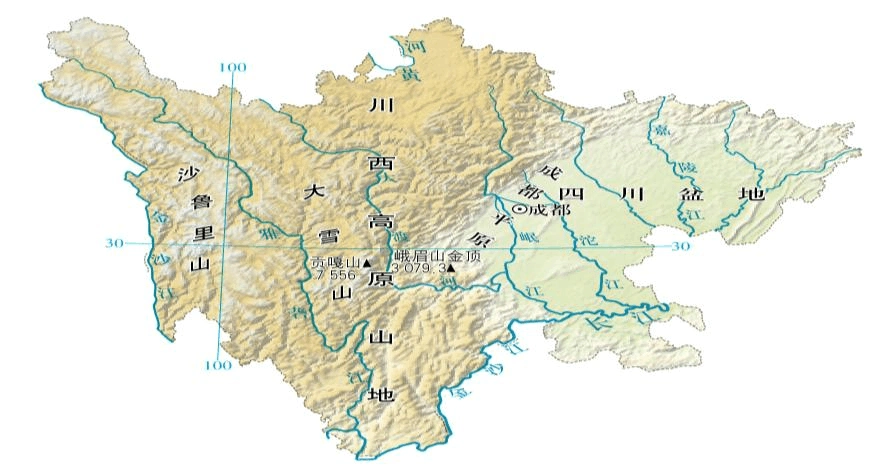 难点 (1)四川的位置和地形,地势,气候,各种资源.