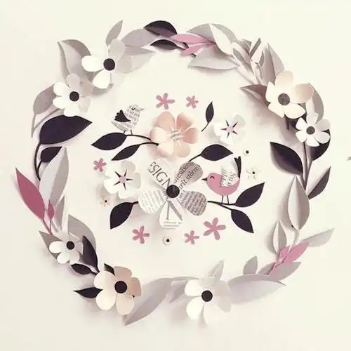 好看的手工作品:纸上生花,hanna nyman 纸艺作品