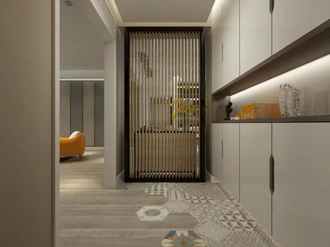 简约北欧混搭三居玄关装修效果图