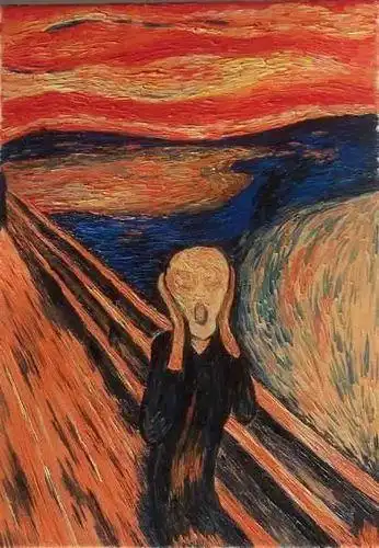 梵高呐喊简笔画视频