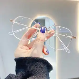 全透明白眼镜框女网红学生配近视潮100度125度150度175度200度250