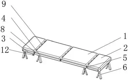 目前,传统的多功能折叠床,其结构比较复杂,导致其整个组装过程比较