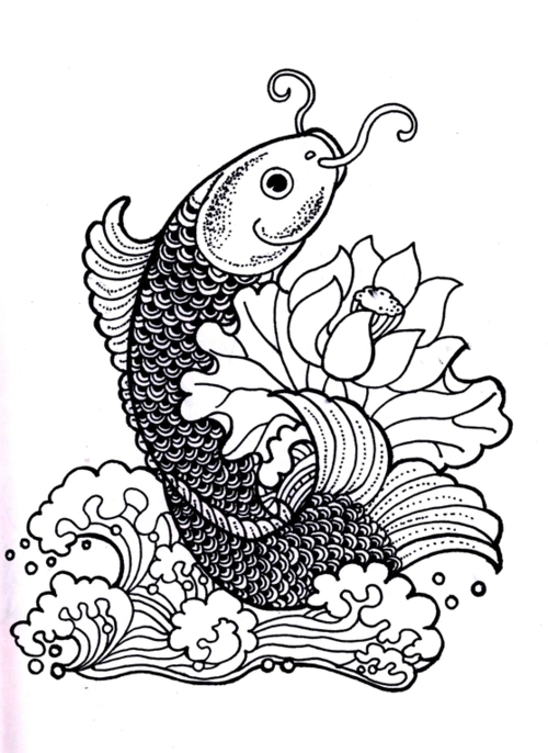 中国风传统插画线稿图