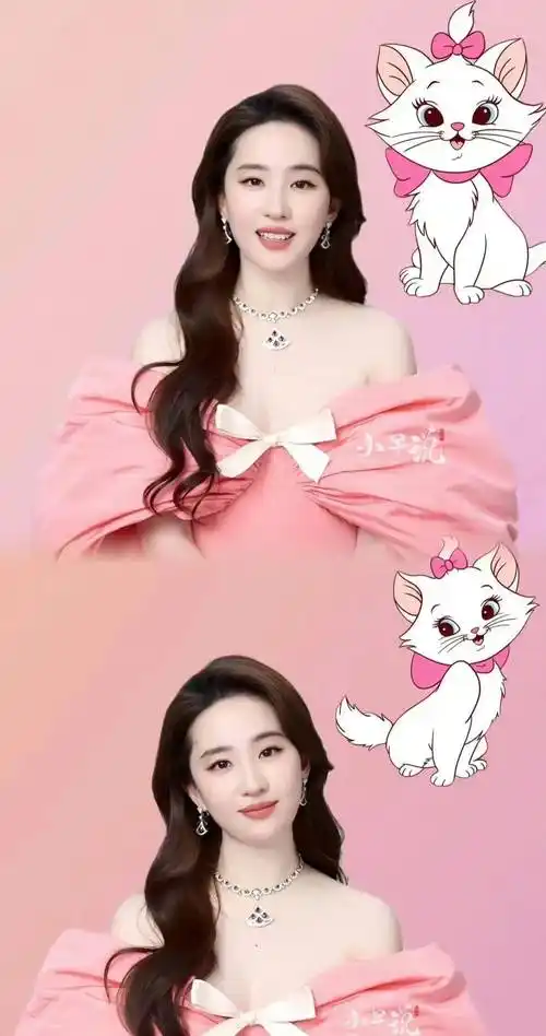 神仙姐姐刘亦菲穿荔枝玫瑰色连衣裙!甜美女神的形象惊艳全场!